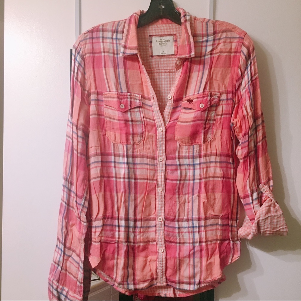 Abercrombie plaid button down shirt